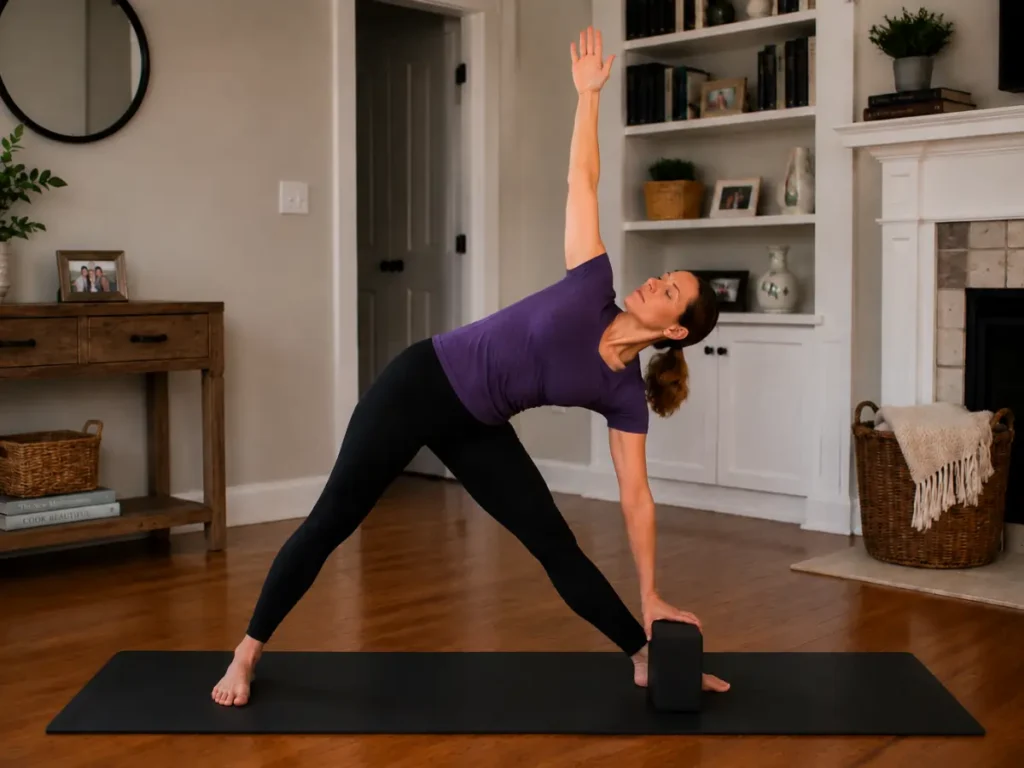 12 basic yoga poses for beginners triangle pose trikonasana geometry
