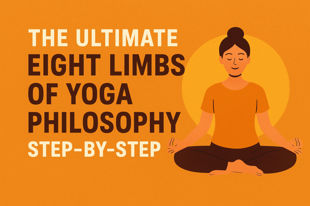"Eight limbs of yoga philosophy explained step-by-step for beginners and enthusiasts"