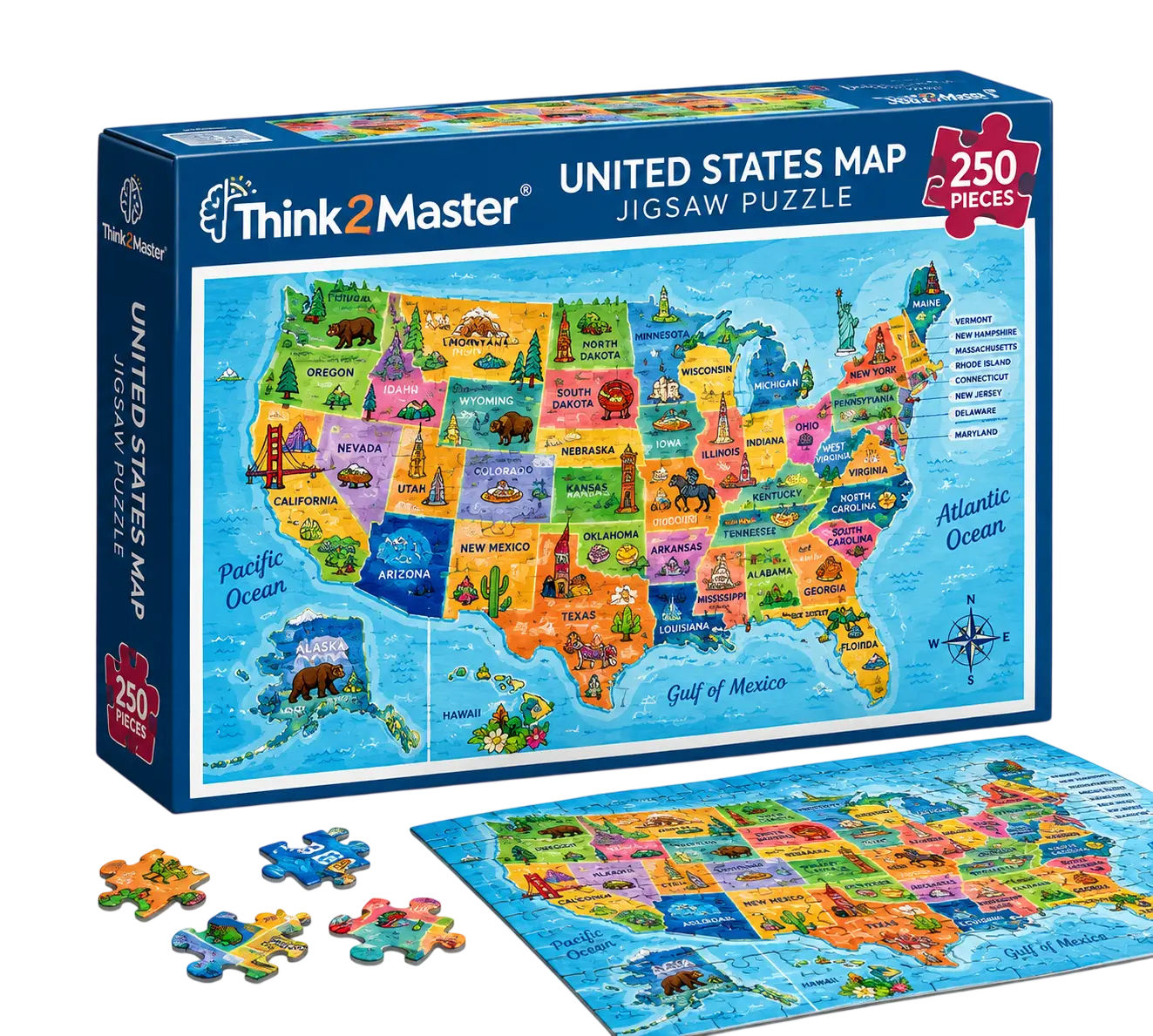 Think2Master United States Map Jigsaw Puzzle